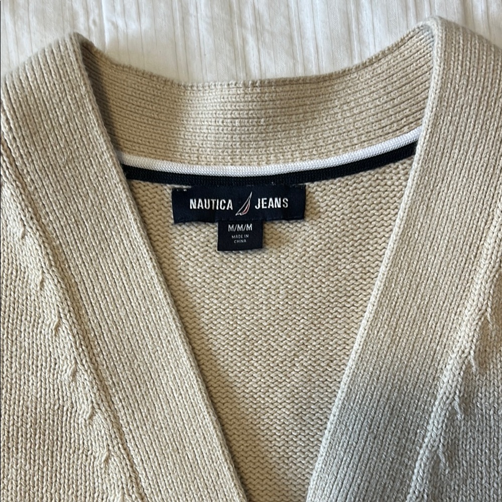 Nautica Jeans Medium Women’s Lake Crew Striped Cardigan - Picture 3 of 7